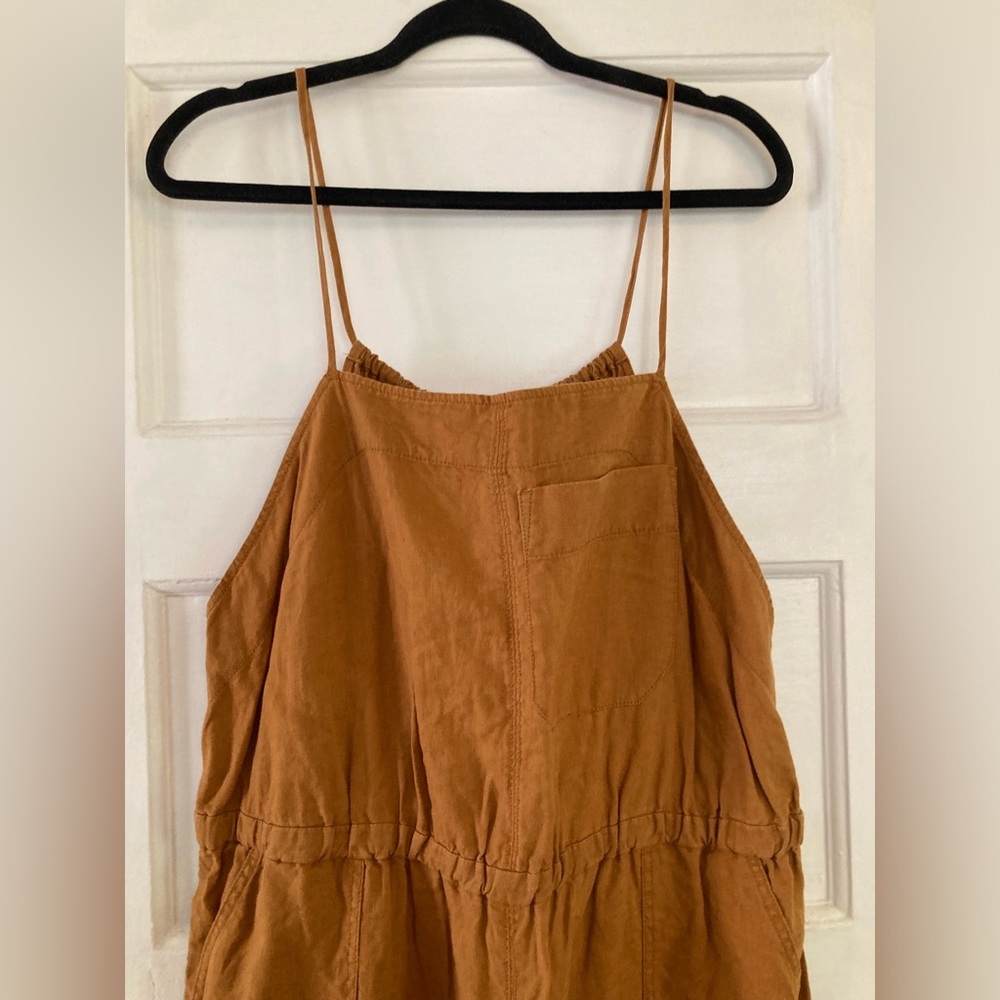 Everlane, 100% Linen, Mustard Yellow Jumpsuit - Picture 2 of 5